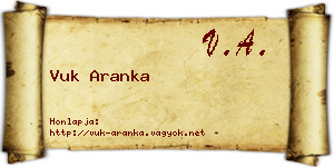 Vuk Aranka névjegykártya